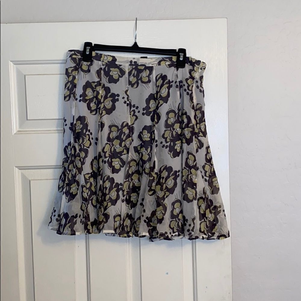 Club Monaco Floral Silk Skirt